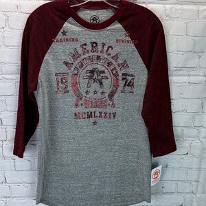 ⭐️NWT American fighter Dalton Artisan 3/4 sleeve raglan men’s tee SZ Med